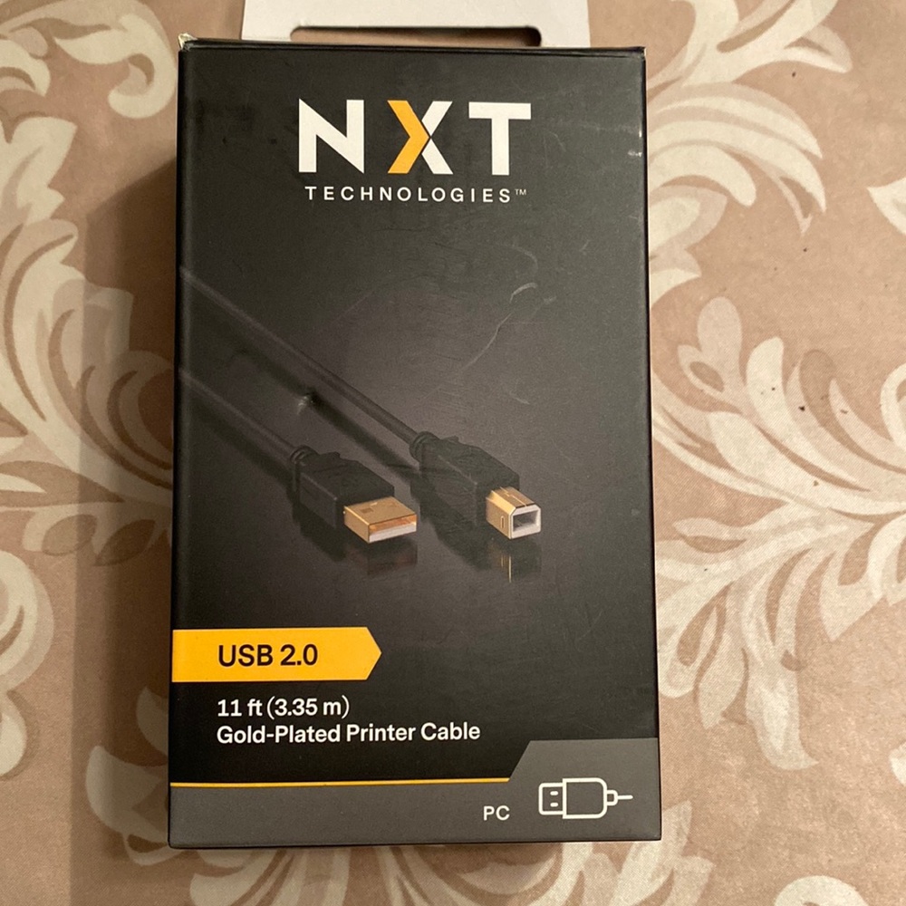 NWT 11 ft gold-plated printer cable